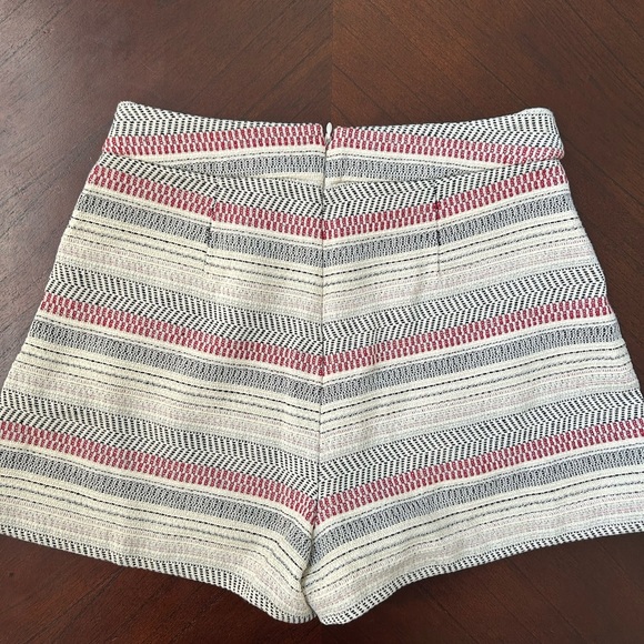 BCBGeneration High Waist Striped Shorts - Red, White, and Black - Picture 2 of 6